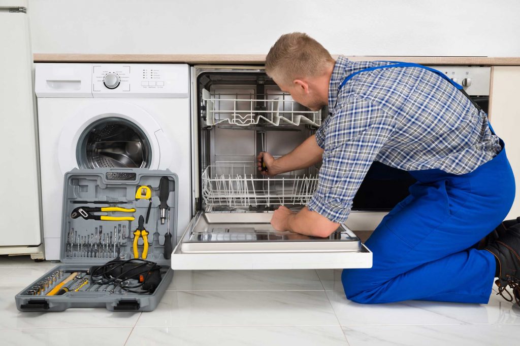 technician fixing a dishwasher repair north charleston